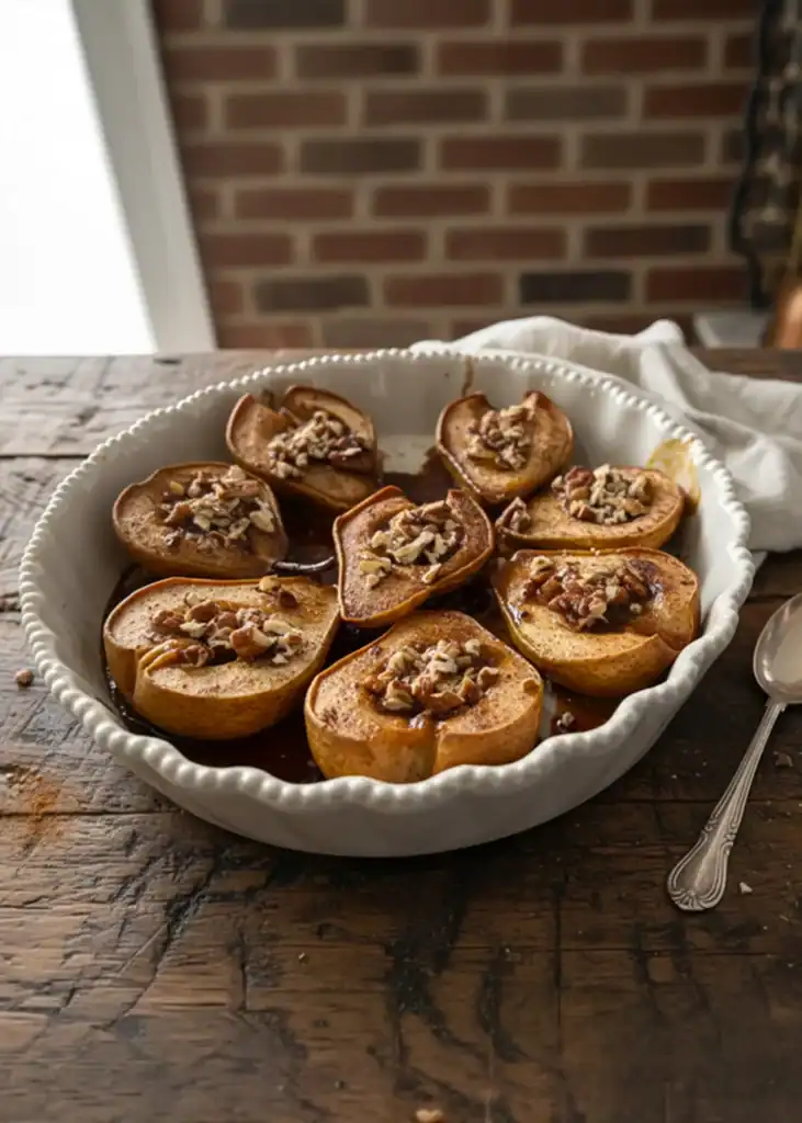 Maple Syrup Baked Pears