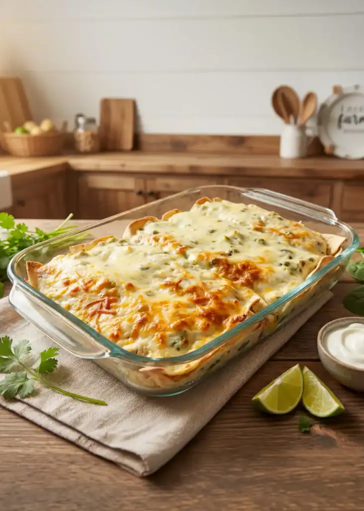 Creamy Sour Cream Chicken Enchiladas