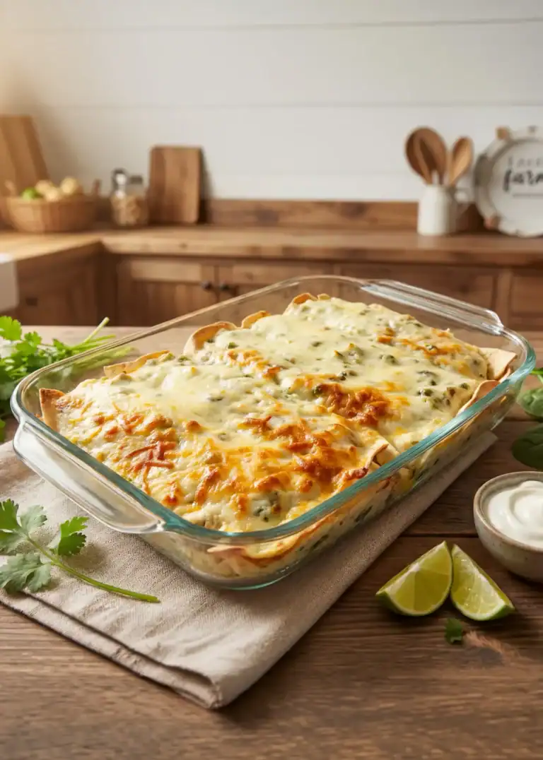 Creamy Sour Cream Chicken Enchiladas