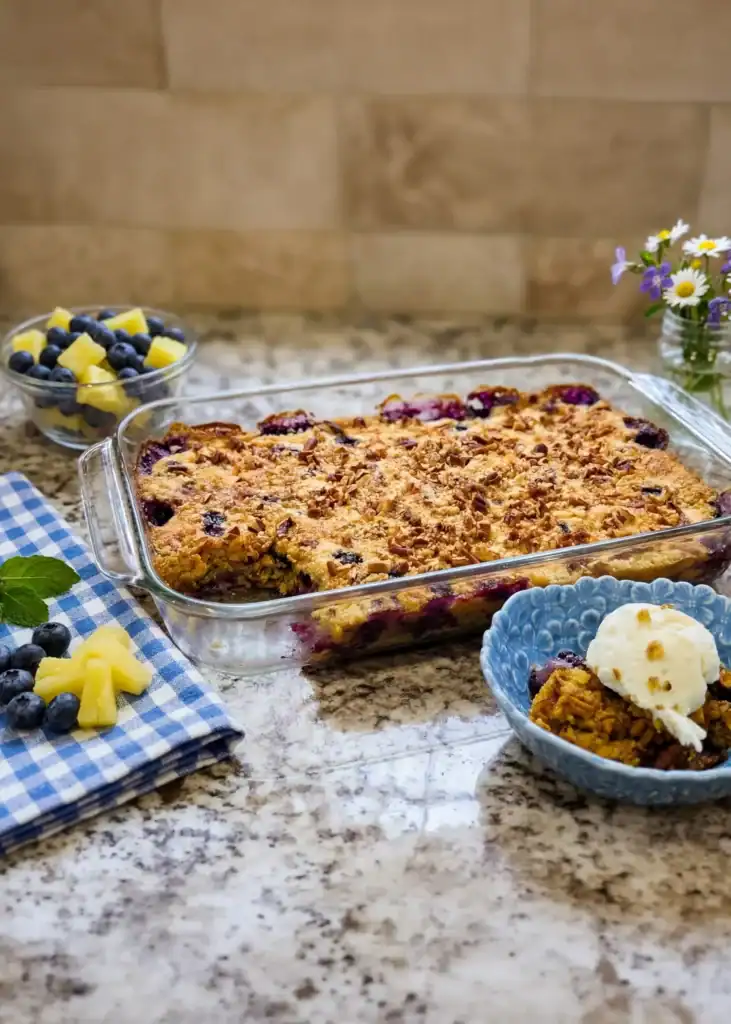 Blueberry-Pineapple Dump Cake