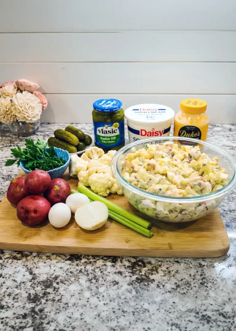 Dill Pickle Cauliflower Potato Salad