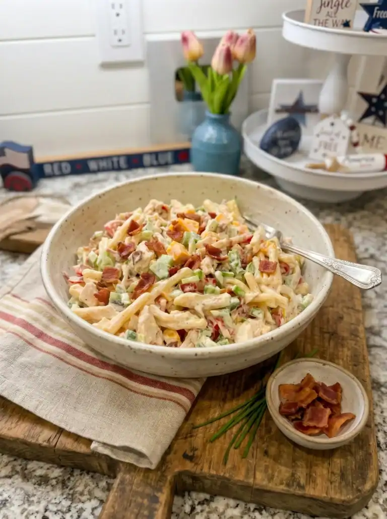 Chicken Club Pasta Salad: A Whole Summer Meal in One Bowl