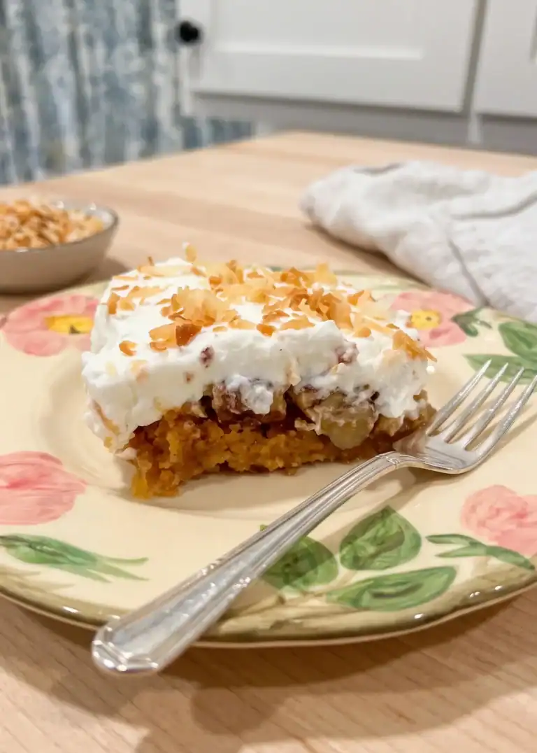 Coconut Pecan Crunch Cake (Tastes Like Coconut Cream Pie — With a Buttery Crunch)