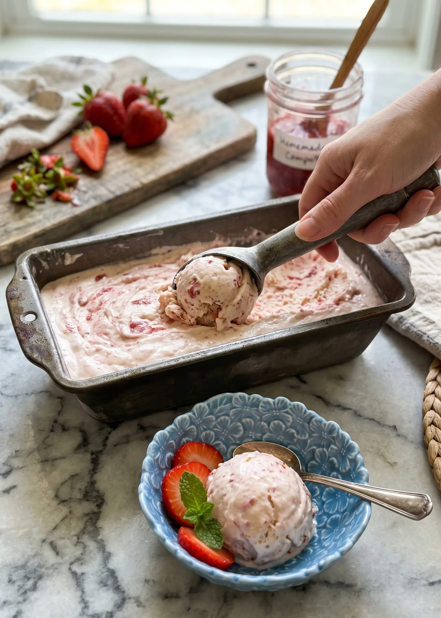 Homemade Ice Cream Without an Ice Cream Freezer (Two Flavors, One Simple Base)