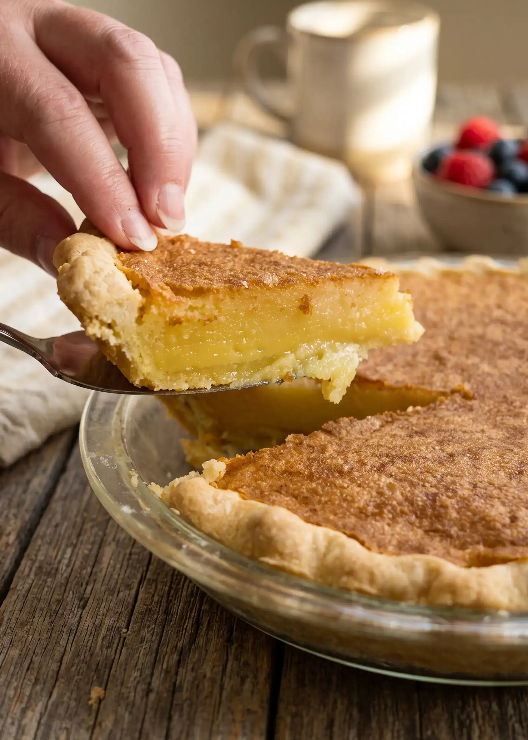 Old Fashioned Buttermilk Pie (The Pie They Called “Desperation Pie”)