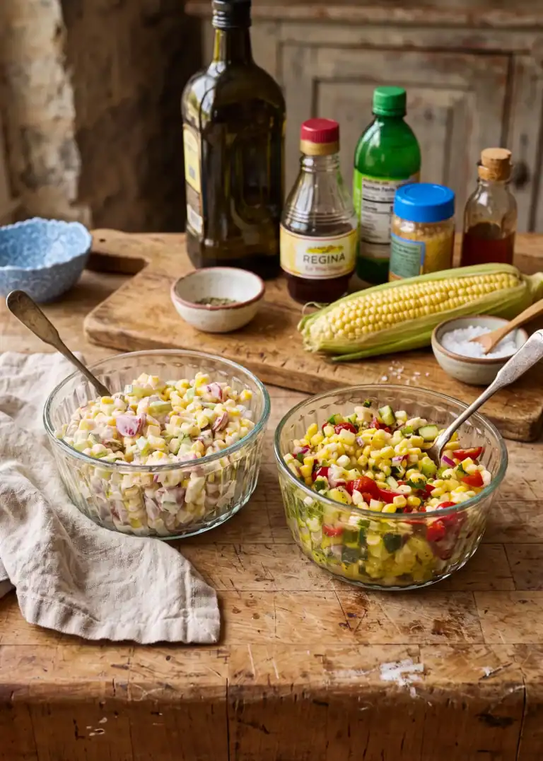 Summer Corn Salad — One Salad, Two Ways (Creamy or Tangy)