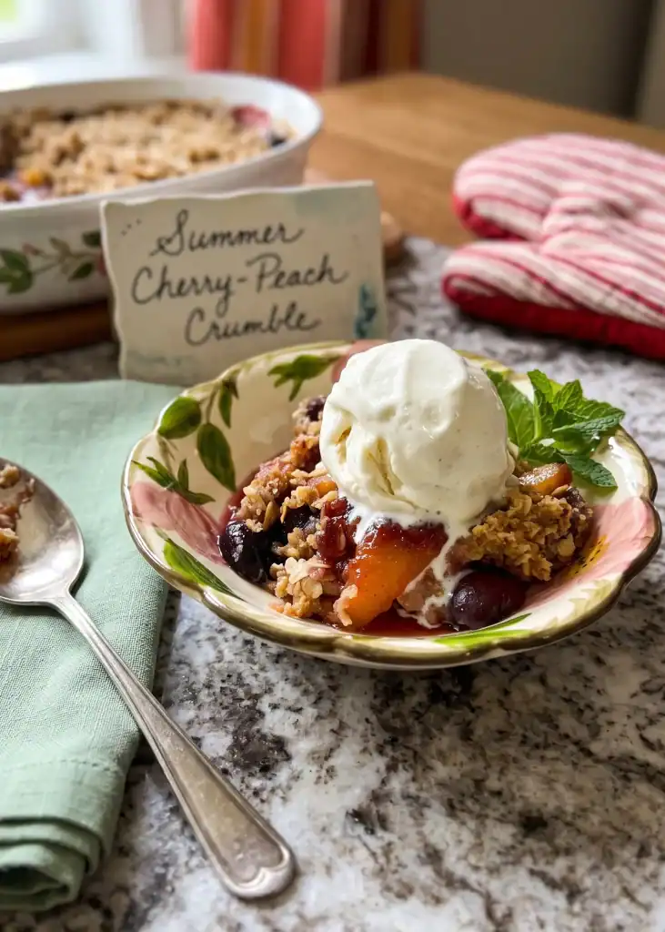 Cherry Peach Crumble