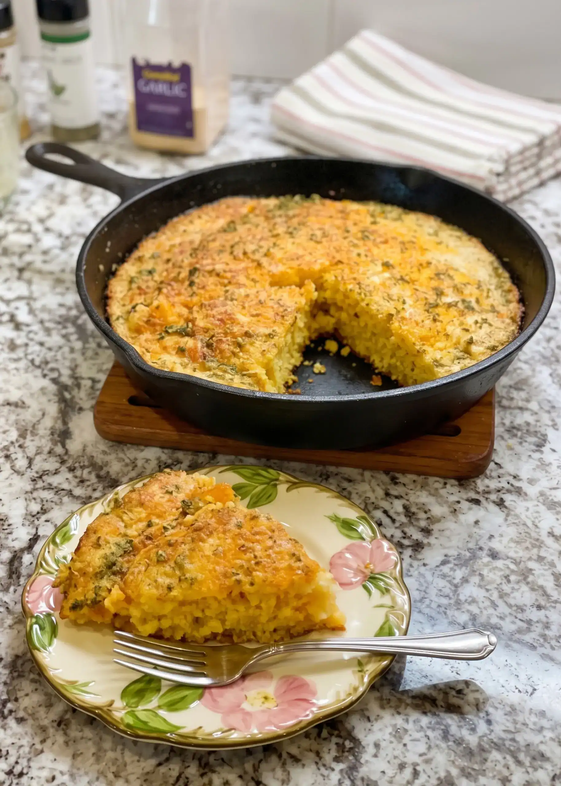 Cheddar Bay Skillet Bread (Easy Garlic Cheese Bread for Soup Season)